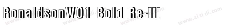 RonaldsonW01 Bold Re字体转换